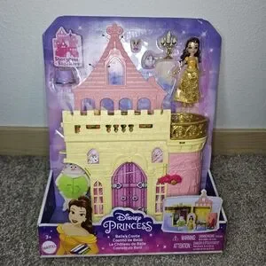 Disney | Toys | Disney Princess Belle Castle Playset Pink Yellow | Poshmark